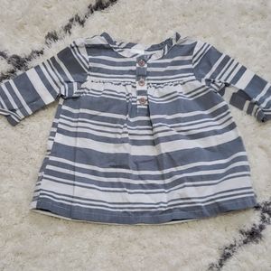 Striped gray and white long sleeve